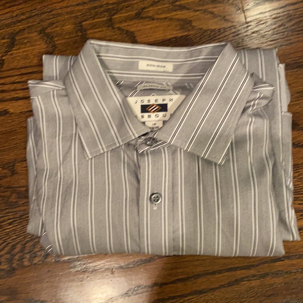 Joseph Abboud Black and White Stripe Shirt